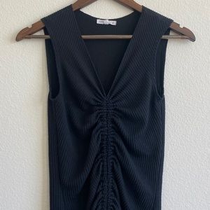 Black Scrunch BodyCon Dress
